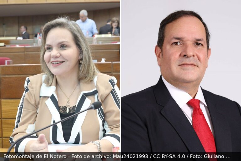Fotomontaje con retratos de Lilian Samaniego y Arnaldo Samaniego.