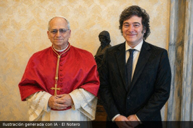 Ilustración: Milei celebró la confirmación del viaje del papa León XIV a la Argentina en noviembre