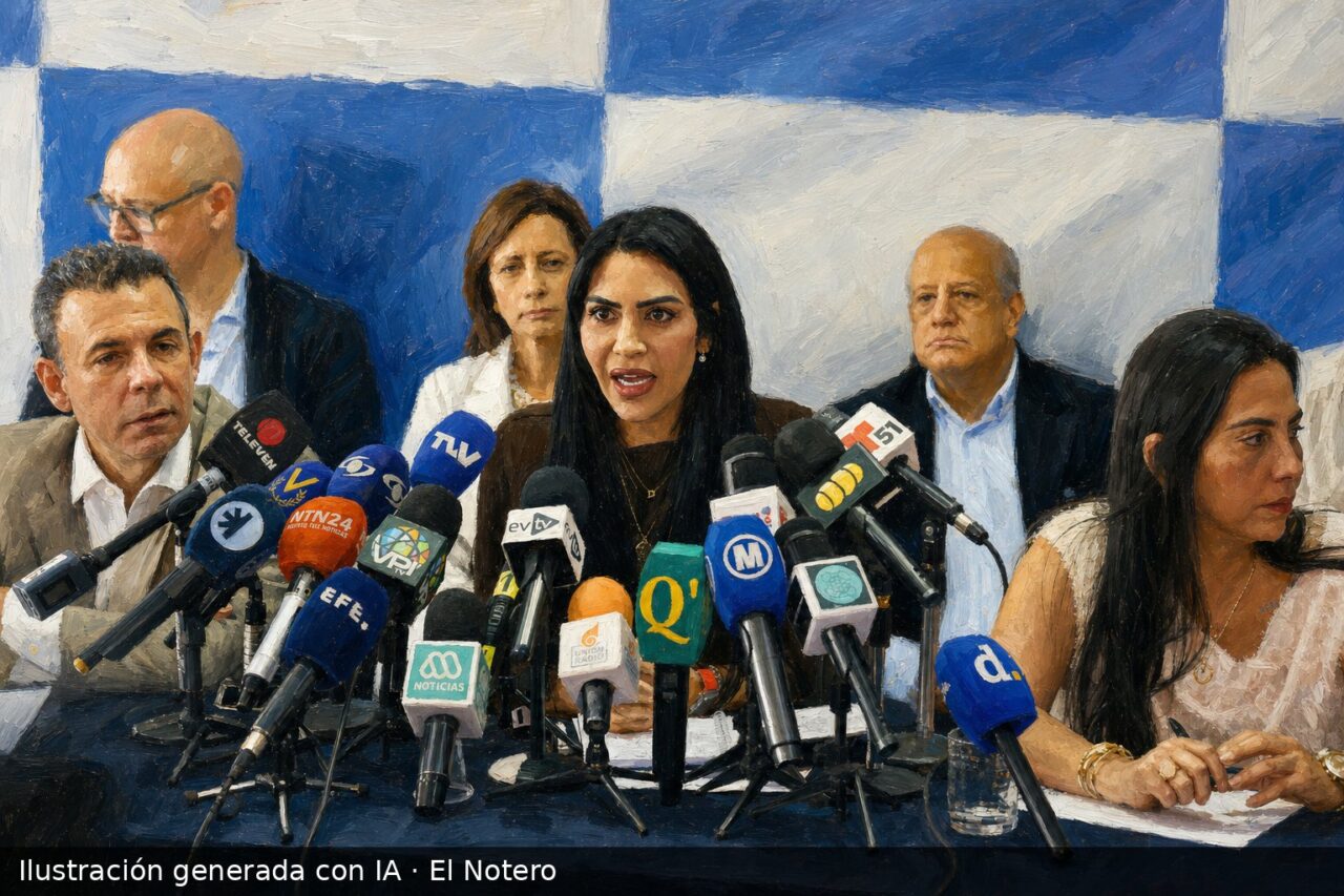 Ilustración: La PUD ratificó a María Corina Machado como su candidata y pidió garantías para sus derechos políticos