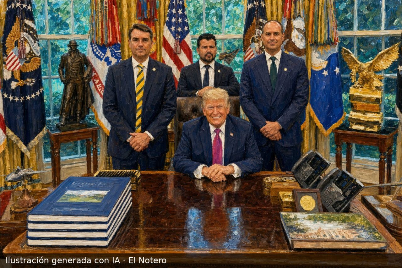 Ilustración: Trump tomó distancia de la crisis política en Brasil tras la carta de Flávio Bolsonaro