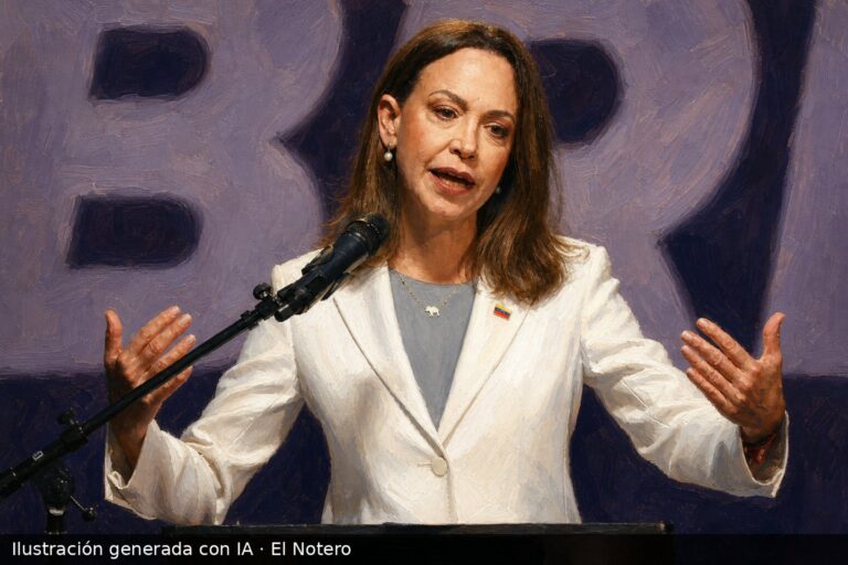 Ilustración: María Corina Machado dijo que volvió a Venezuela y reclamó la liberación de los presos políticos