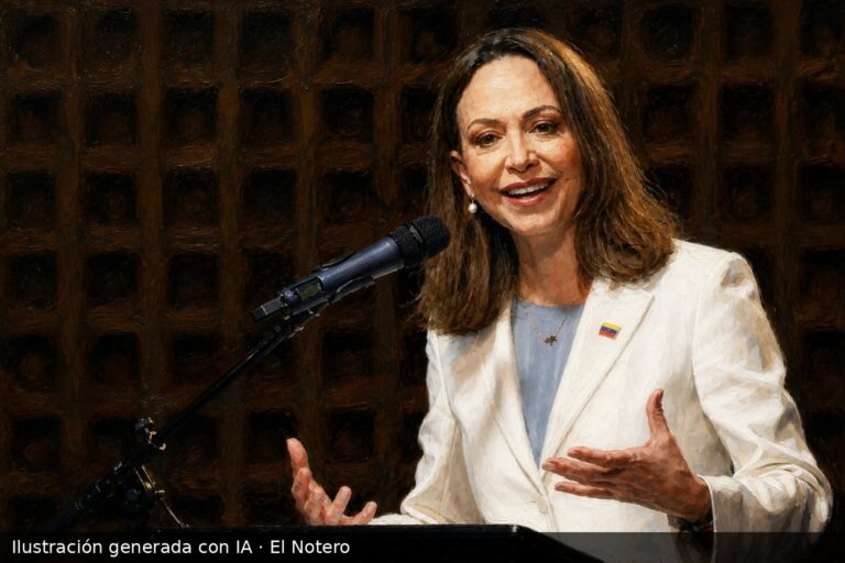 Ilustración: María Corina Machado reclamó elecciones con garantías y planteó revisar la Constitución