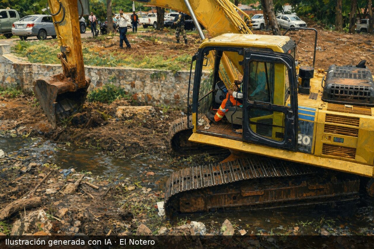 Ilustración: Diputados oficialistas celebran el arranque de obras en el arroyo Paso Carreta de Luque